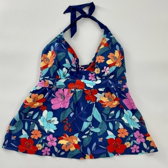 Heat Other - Heat Swimwear Womens‎ Blue Floral SwimSuit Tankini SIZE Medium